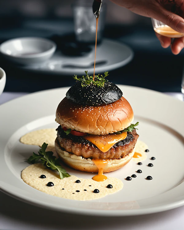 Gourmet Burger Presentation