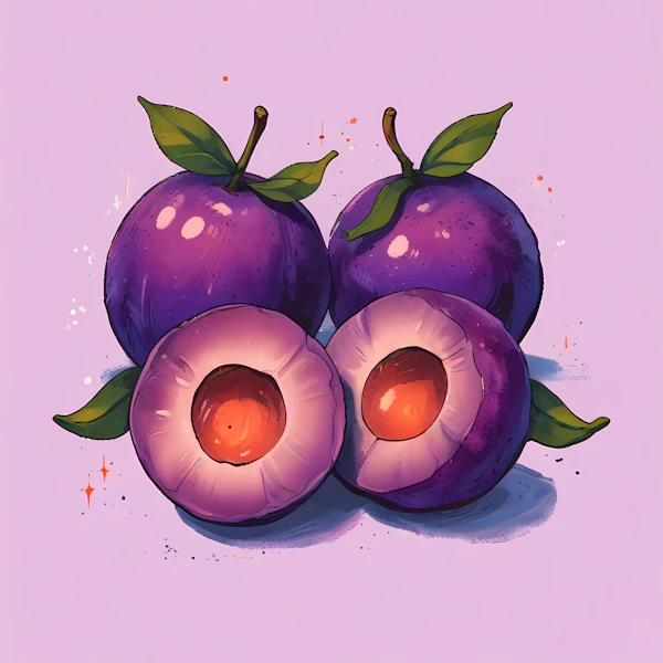 Vibrant Plum Illustration