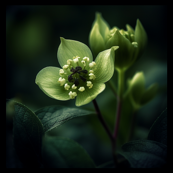 Delicate Green Flower in Natural Setting