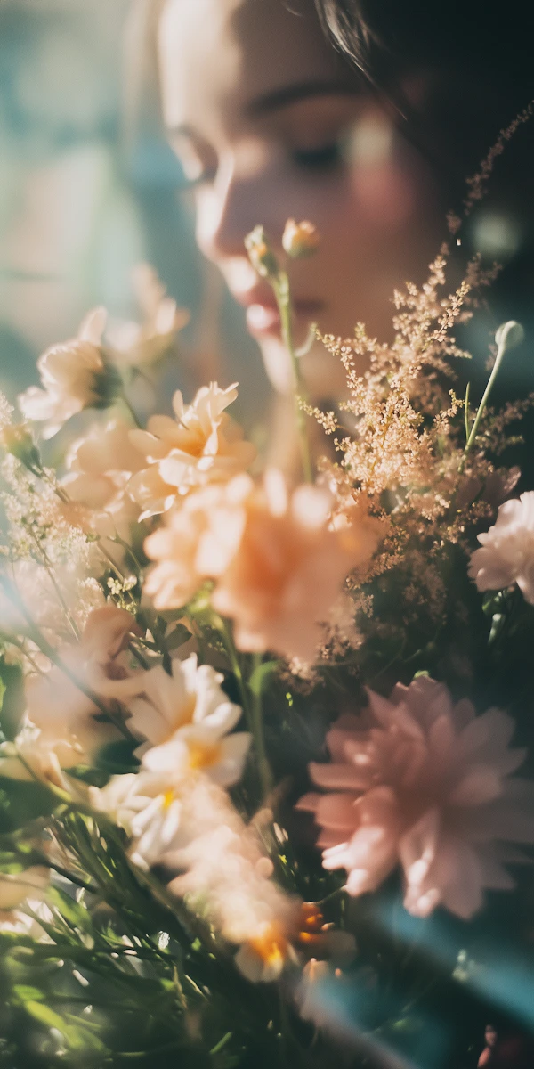 Serene Floral Portrait
