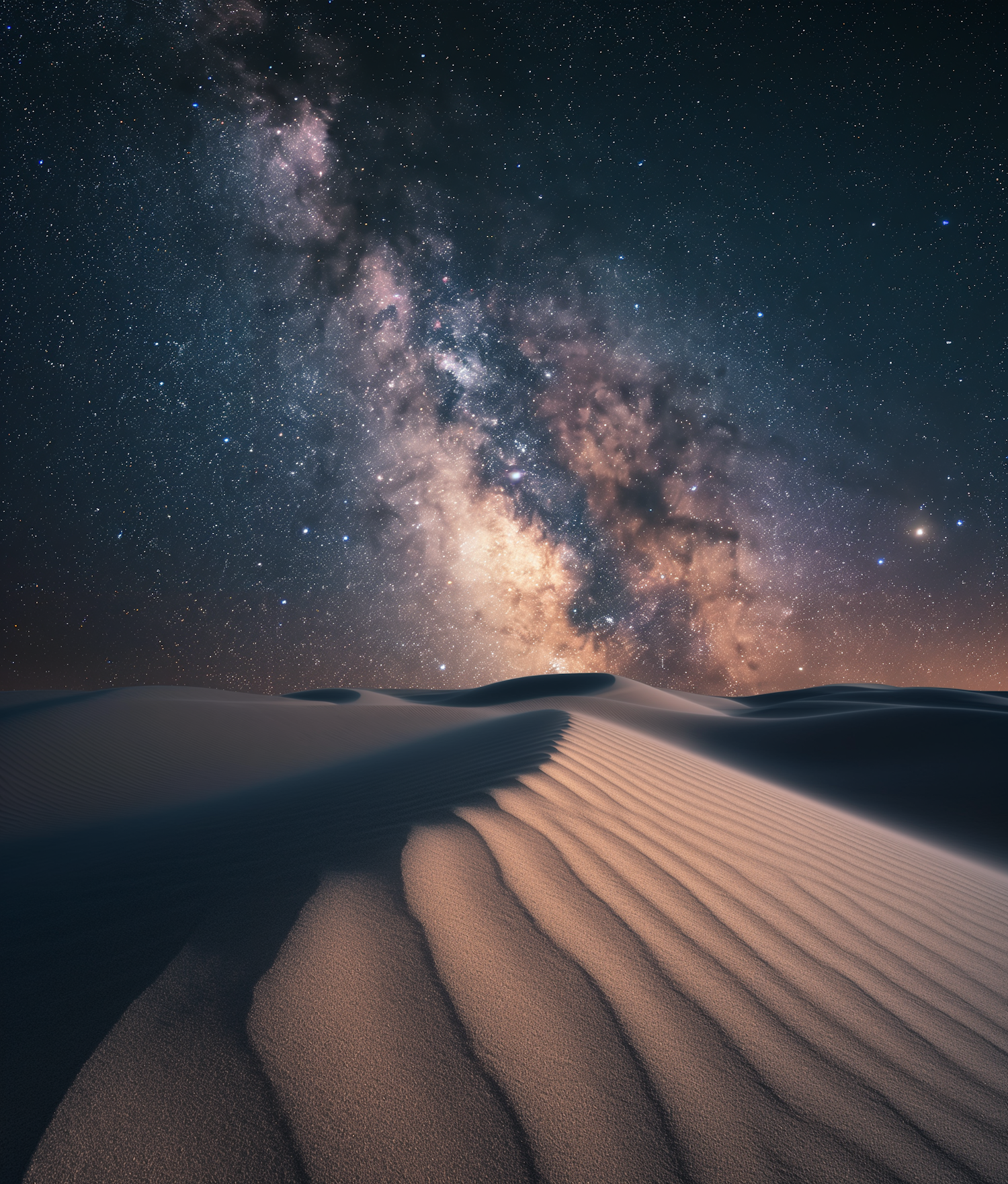 Starry Night Over Desert Dunes