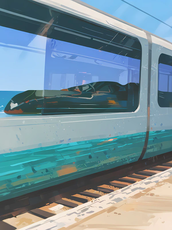 Modern Train Illustration