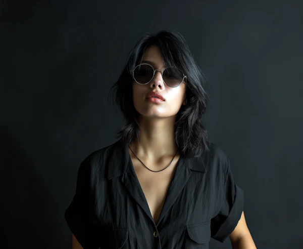 Introspective Woman with Sunglasses