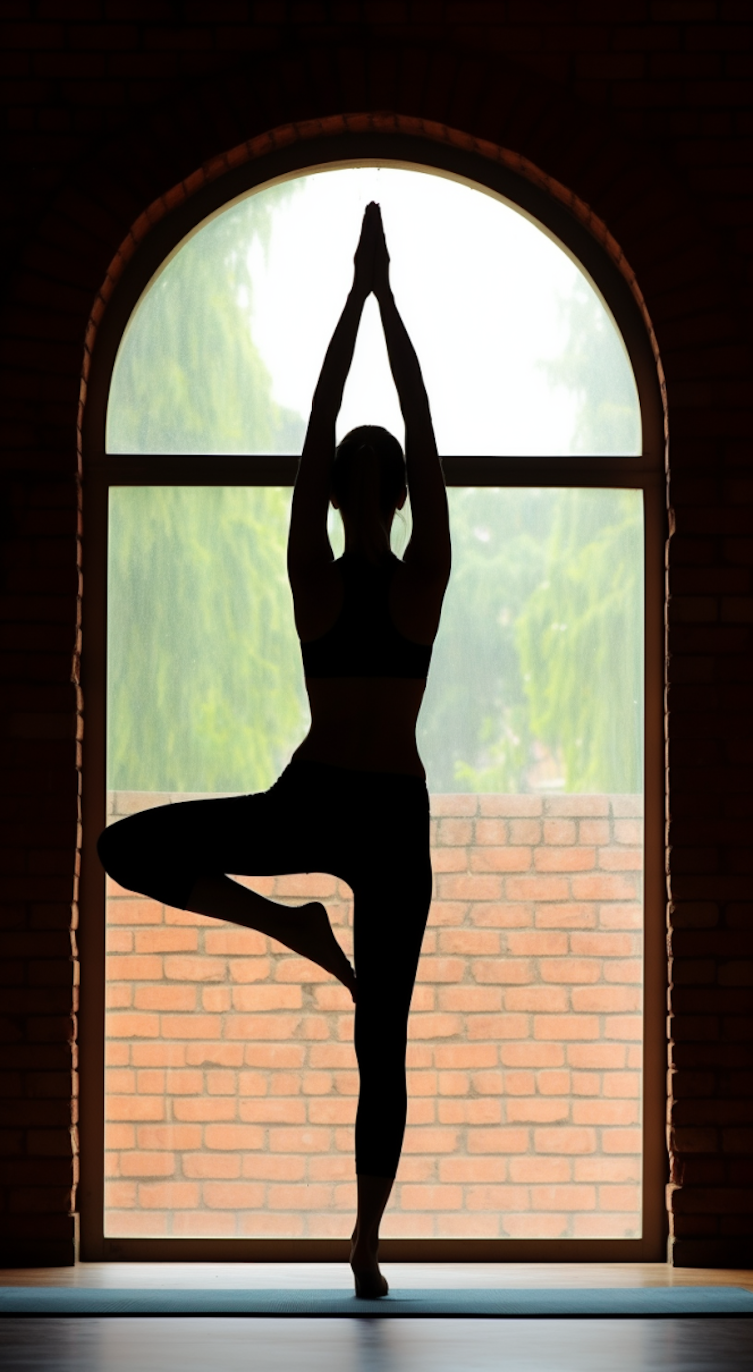 Silhouetted Serenity in Vrikshasana