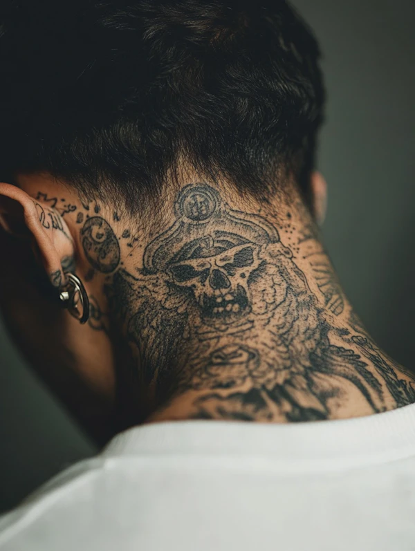Tattooed Neck Art