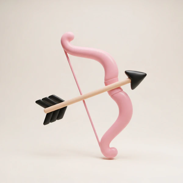 Stylized Bow and Arrow