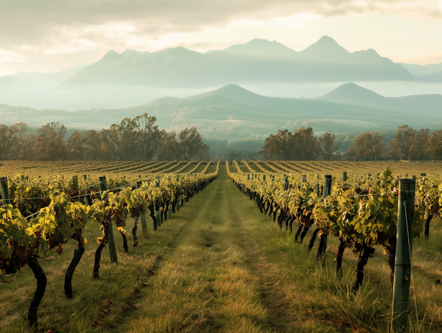 Serene Vineyard Landscape