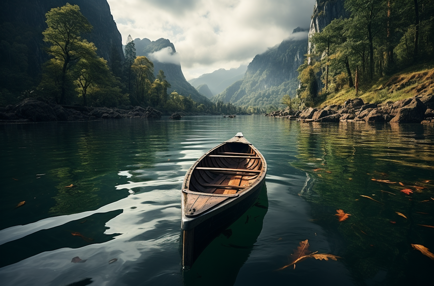 Autumn Serenity at Misty Mountain Lake