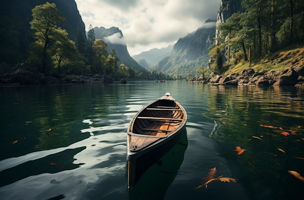 Autumn Serenity at Misty Mountain Lake