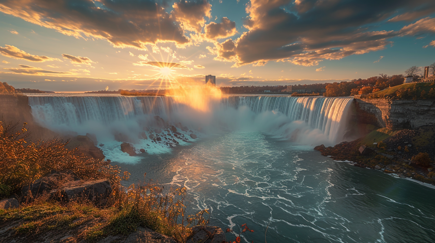 Sunset at Niagara Falls