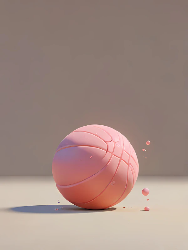 Pink Basketball Render