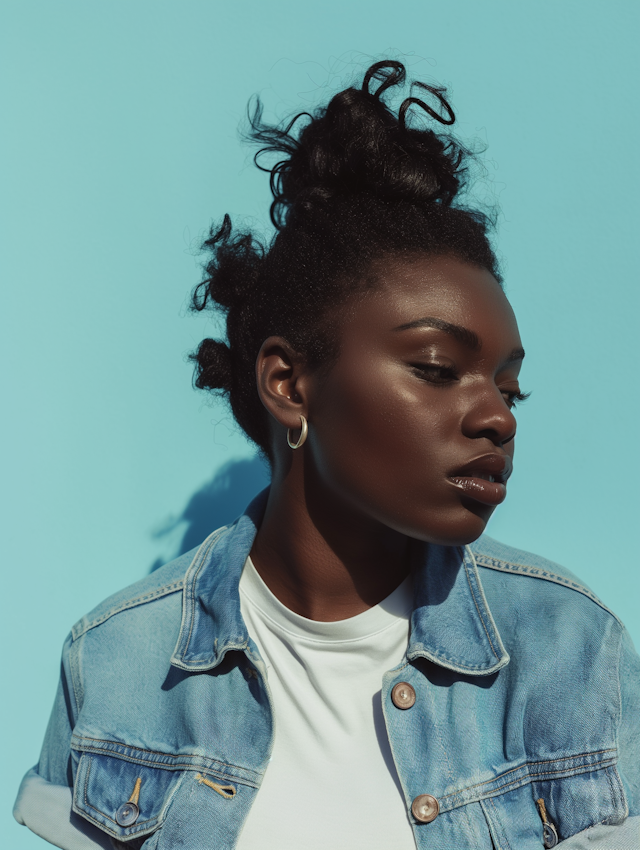 Serene Profile Portrait of African Woman