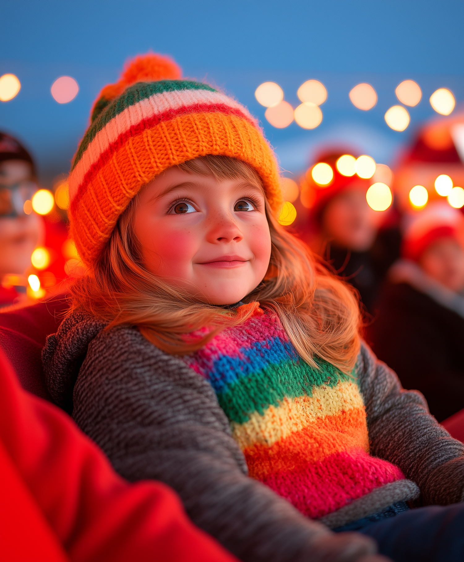 Joyful Child in Festive Setting