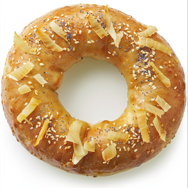 Close-up of a Seeded Bagel