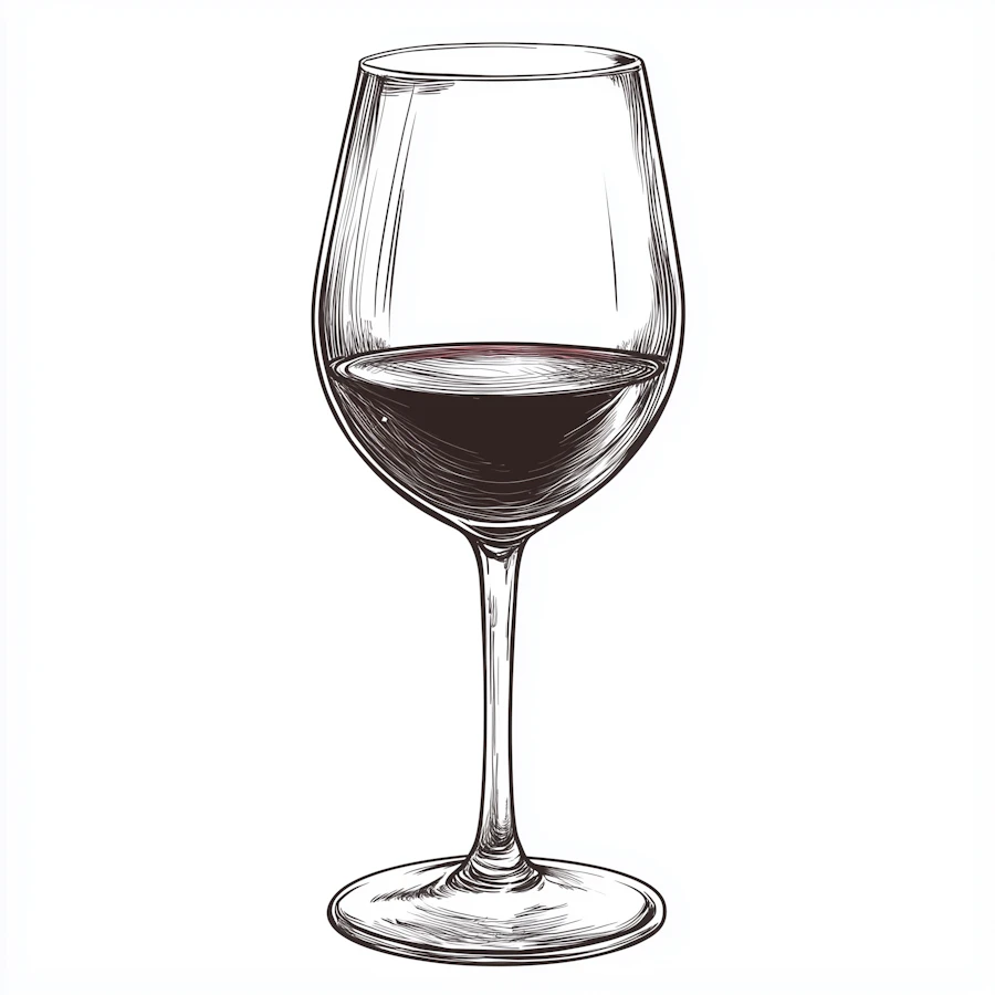 Elegant Wine Glass Art