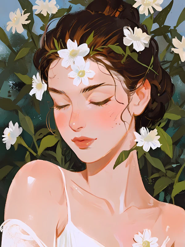 Serene Woman in Nature