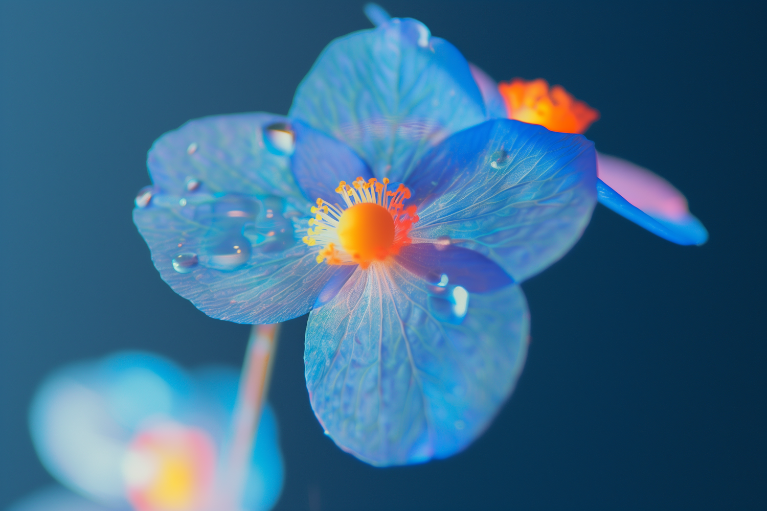 Fluorescent Blue Poppies