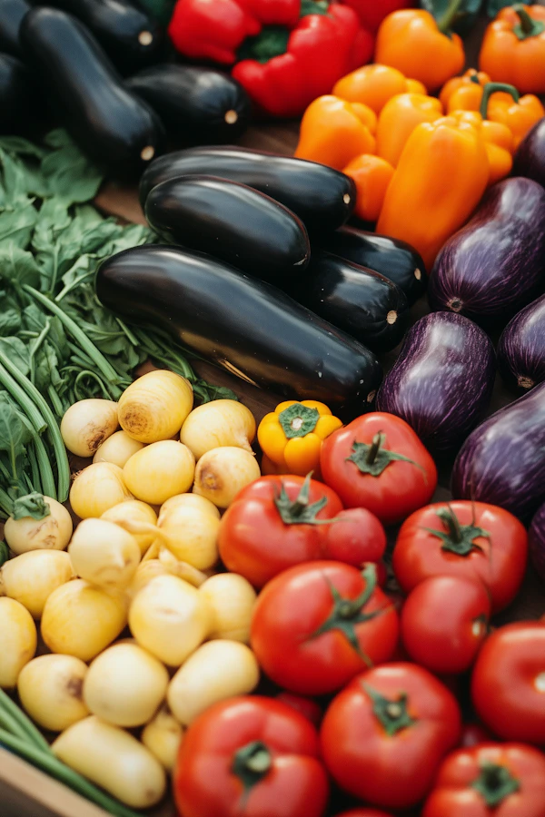 Colorful Vegetables Display
