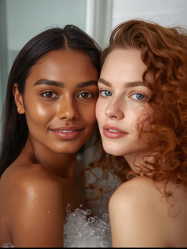 Two Women Smiling Together