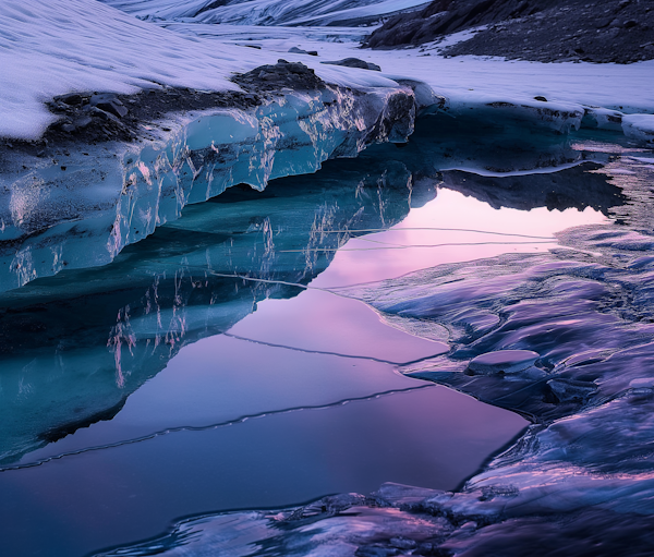 Tranquil Ice Reflections