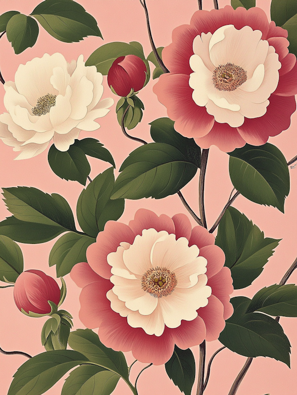 Blooming Flowers Illustration