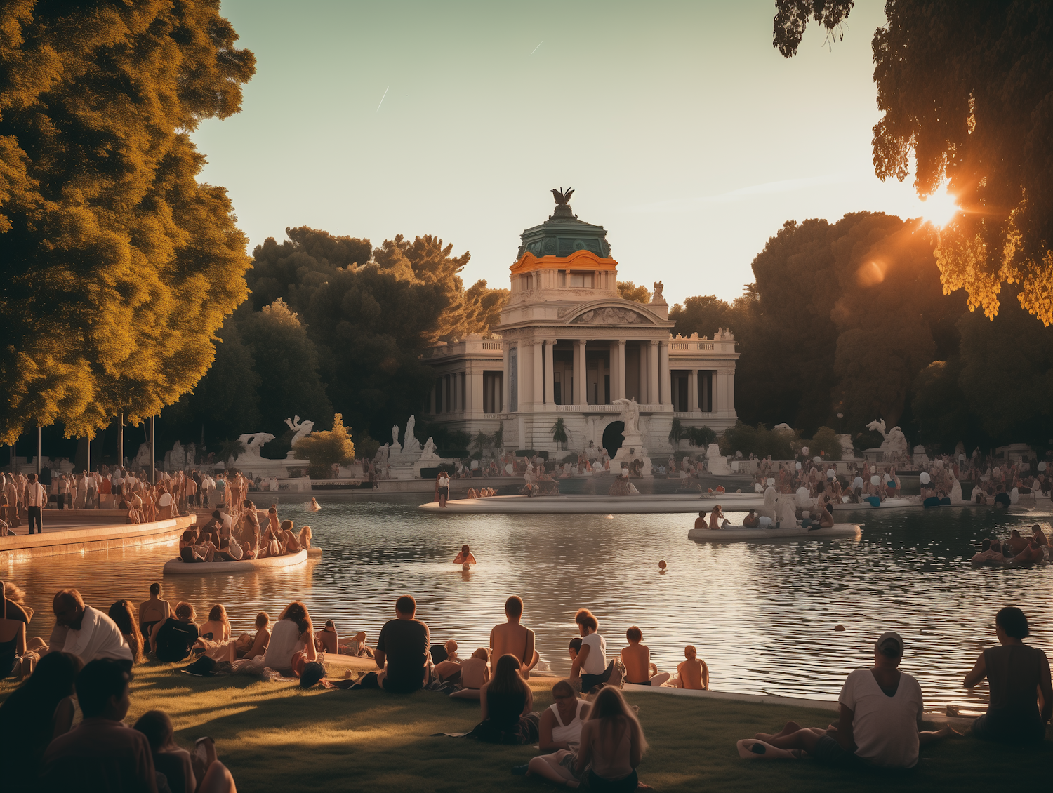 Golden Hour at the Neoclassical Park