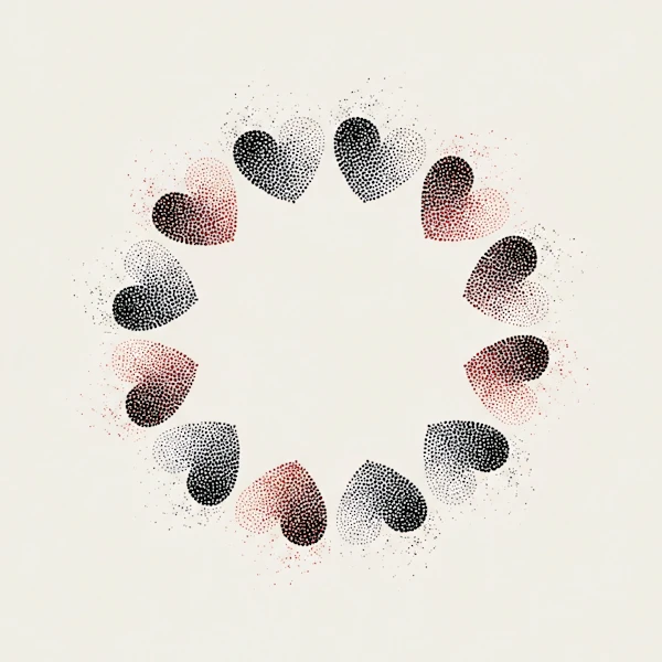 Gradient Heart Pattern