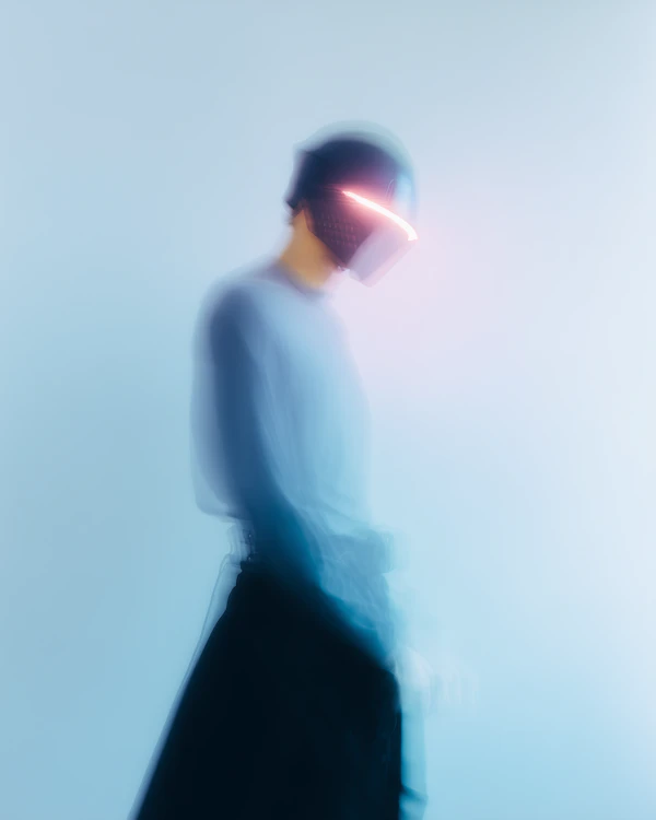 Futuristic Helmet Glow