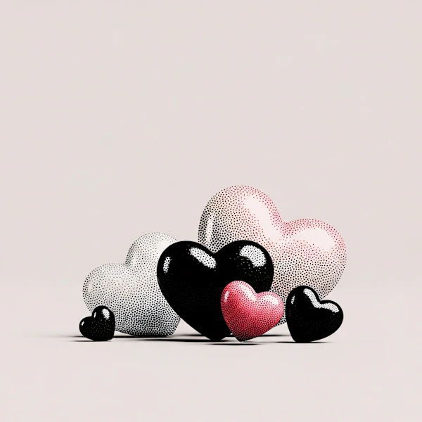 Stylized Heart Shapes