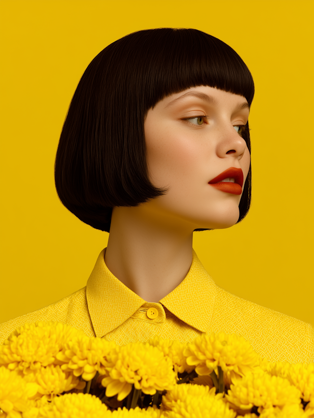 Yellow Portrait Art