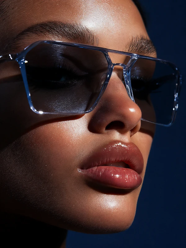 Close-Up with Blue Glasses