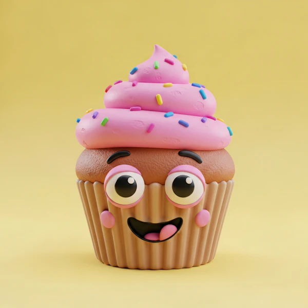 Cheerful Cupcake Art