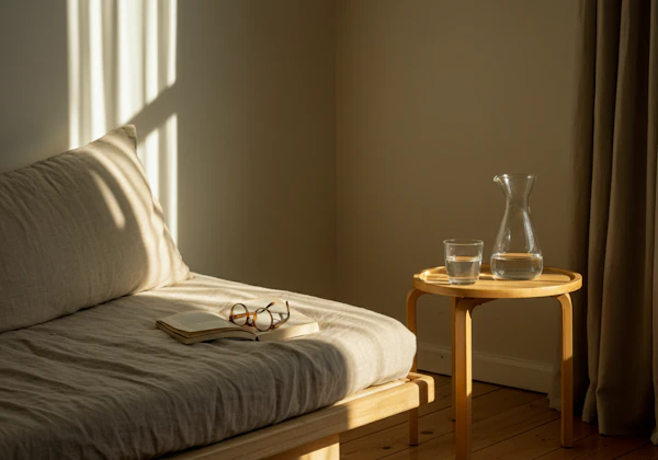 Minimalist Bedroom Scene