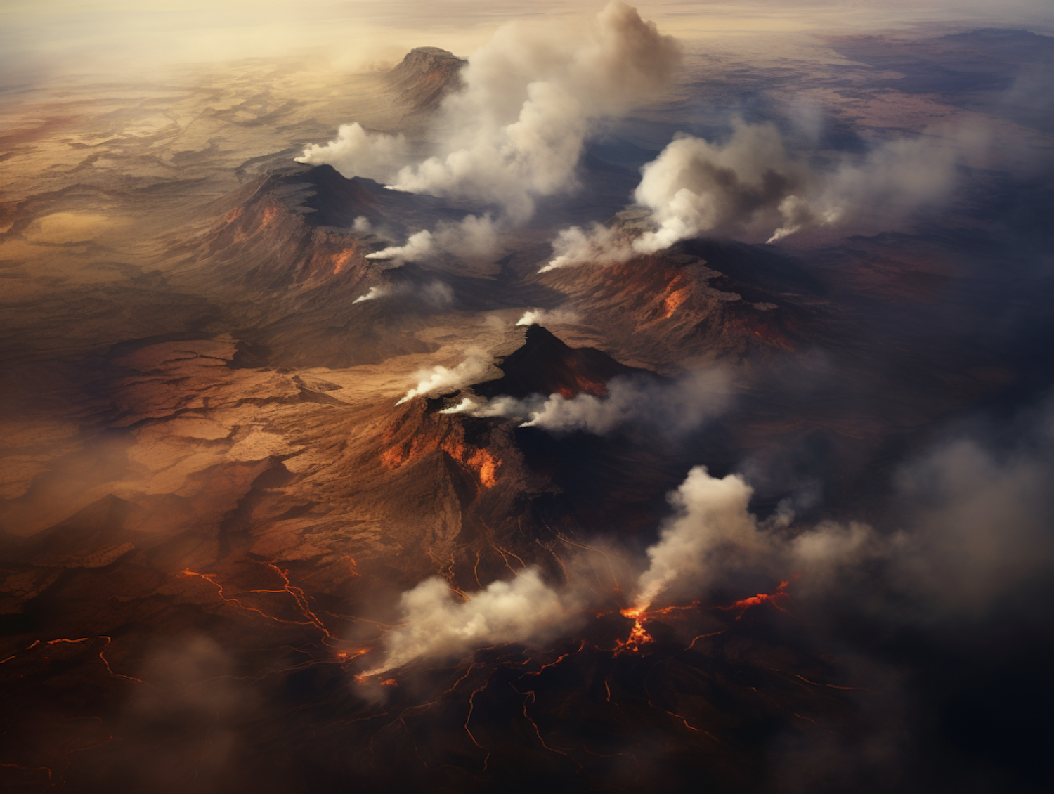 Eruptive Majesty: Aerial Dance of Fire and Ash