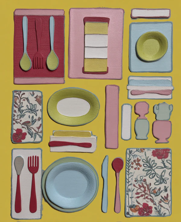 Pastel Tableware Display