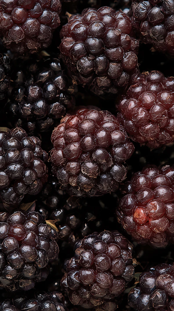 Ripe Blackberries Close-Up