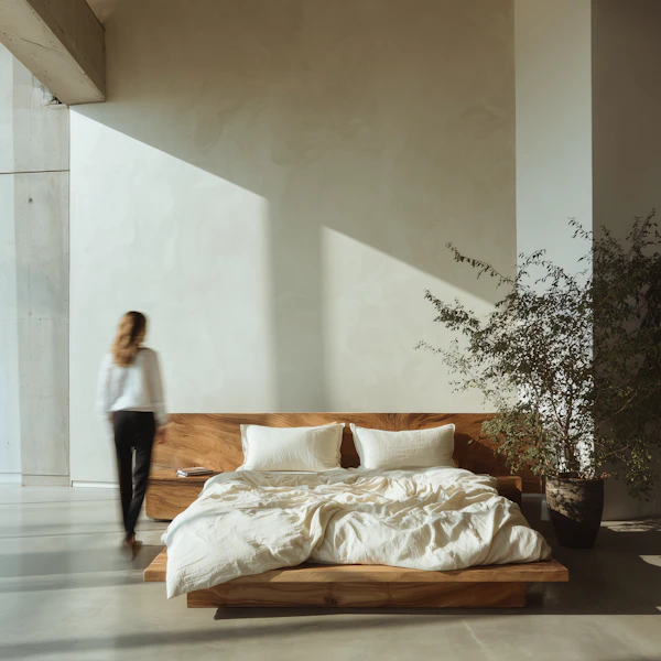 Minimalist Bedroom Scene