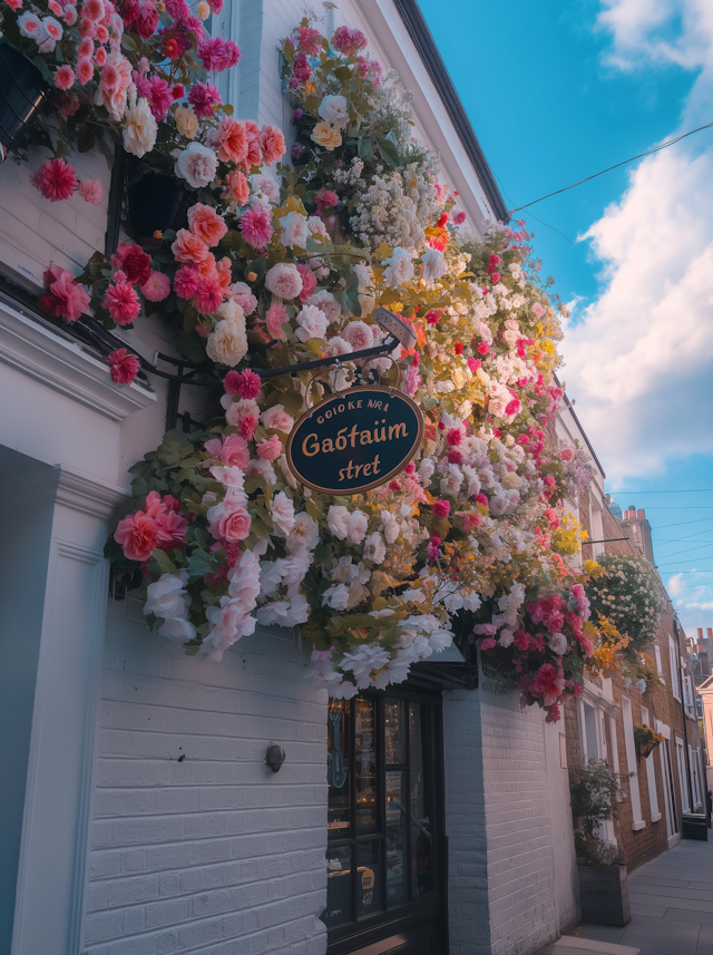 Floral-adorned Building on Gaofaim Street