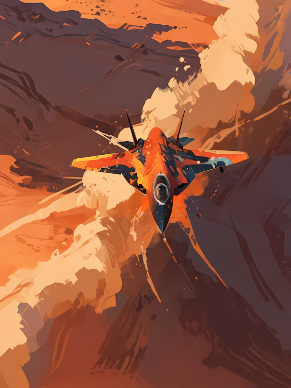 Fighter Jet in Desert