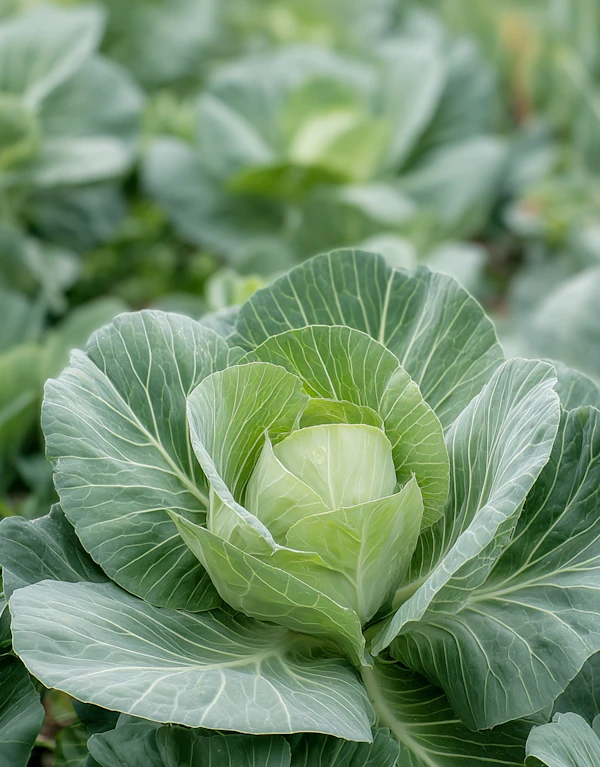 Vibrant Cabbage Close-Up
