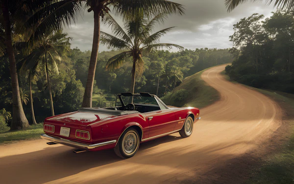 Vintage Convertible Scene