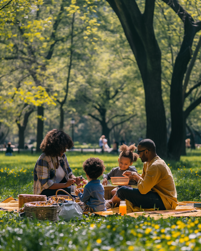 Family Picnic in Park