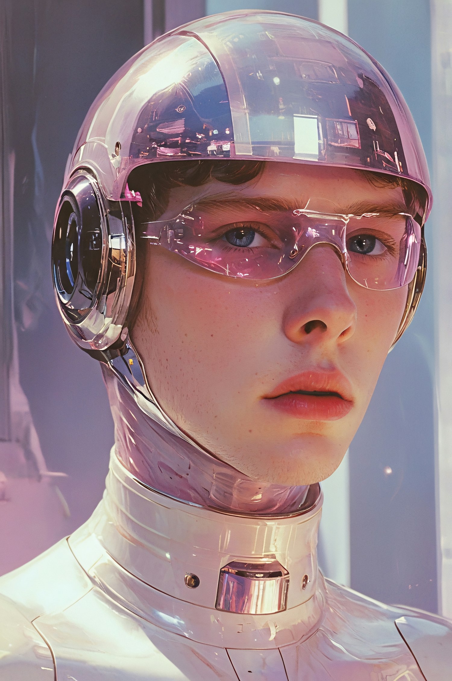 Futuristic Helmet Portrait