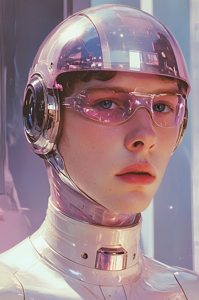 Futuristic Helmet Portrait