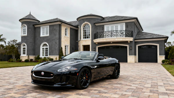 Luxury Car and Modern Home
