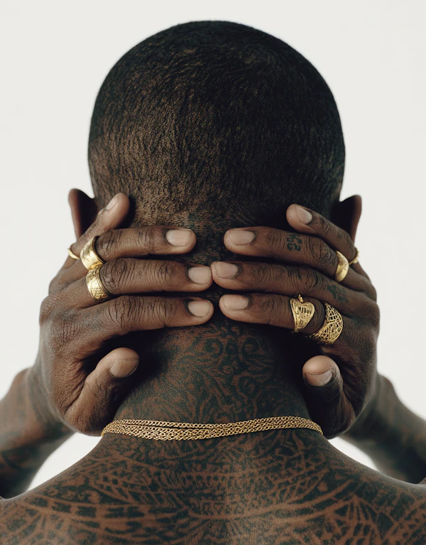 Tattooed Neck and Hands