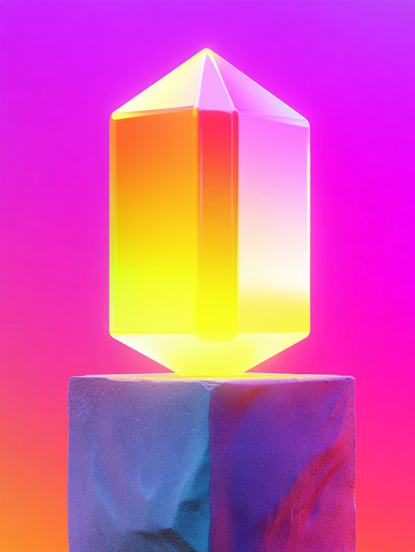 Glowing Crystal Display