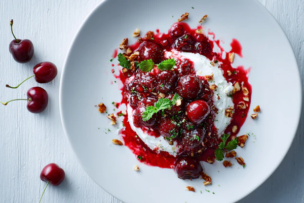 Cherry Dessert Plating