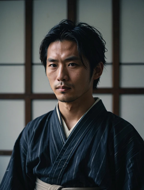 Man in Traditional Kimono