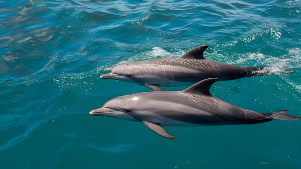 Graceful Dolphins Swimming